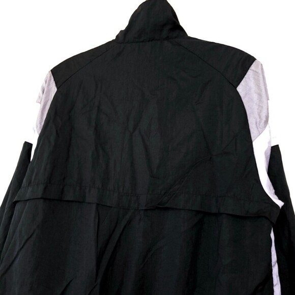 CHAMPION Nylon Athletic Windbreaker Track Jacket Black White Colorblock 90s y2k - Picture 9 of 14